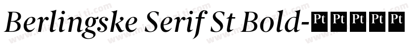 Berlingske Serif St Bold字体转换